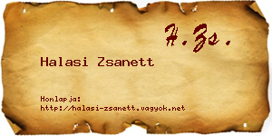 Halasi Zsanett névjegykártya